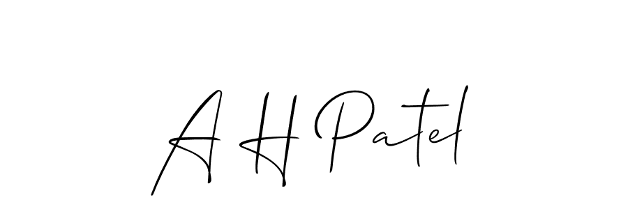 Make a beautiful signature design for name A H Patel. Use this online signature maker to create a handwritten signature for free. A H Patel signature style 2 images and pictures png