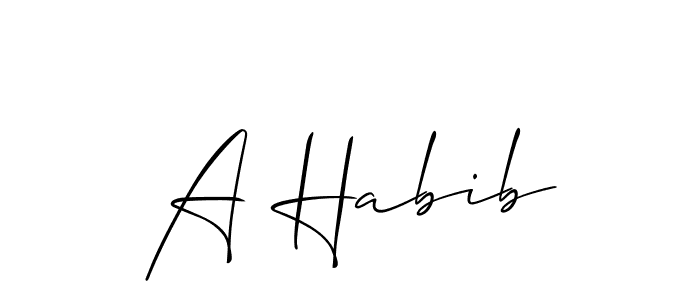 Similarly Allison_Script is the best handwritten signature design. Signature creator online .You can use it as an online autograph creator for name A Habib. A Habib signature style 2 images and pictures png