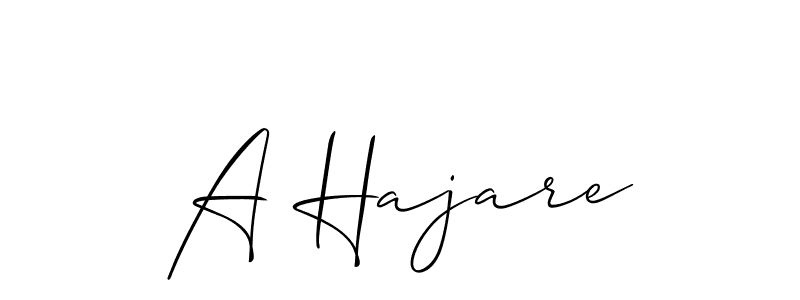 Make a short A Hajare signature style. Manage your documents anywhere anytime using Allison_Script. Create and add eSignatures, submit forms, share and send files easily. A Hajare signature style 2 images and pictures png