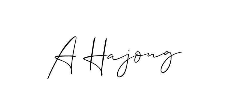 Best and Professional Signature Style for A Hajong. Allison_Script Best Signature Style Collection. A Hajong signature style 2 images and pictures png
