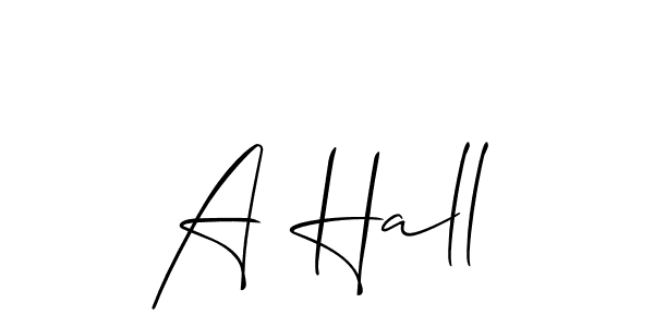 Use a signature maker to create a handwritten signature online. With this signature software, you can design (Allison_Script) your own signature for name A Hall. A Hall signature style 2 images and pictures png