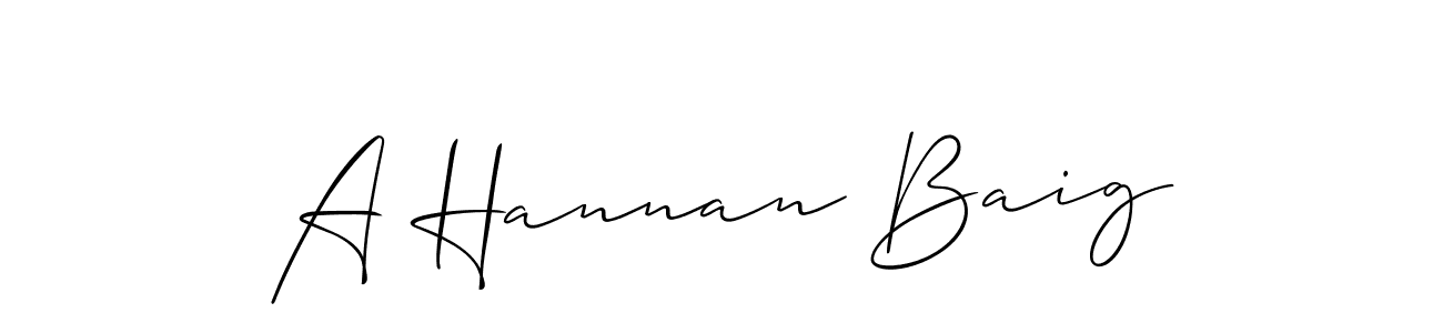 Here are the top 10 professional signature styles for the name A Hannan Baig. These are the best autograph styles you can use for your name. A Hannan Baig signature style 2 images and pictures png