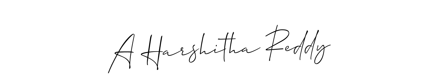 Best and Professional Signature Style for A Harshitha Reddy. Allison_Script Best Signature Style Collection. A Harshitha Reddy signature style 2 images and pictures png