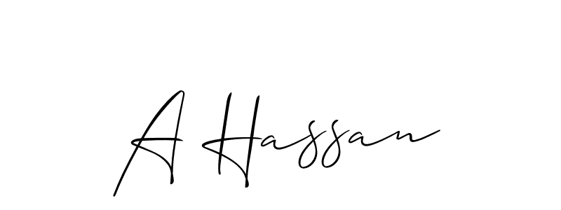 if you are searching for the best signature style for your name A Hassan. so please give up your signature search. here we have designed multiple signature styles  using Allison_Script. A Hassan signature style 2 images and pictures png