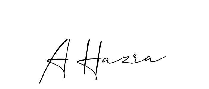 A Hazra stylish signature style. Best Handwritten Sign (Allison_Script) for my name. Handwritten Signature Collection Ideas for my name A Hazra. A Hazra signature style 2 images and pictures png