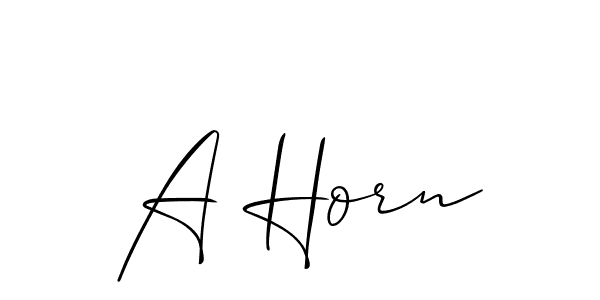 How to make A Horn name signature. Use Allison_Script style for creating short signs online. This is the latest handwritten sign. A Horn signature style 2 images and pictures png