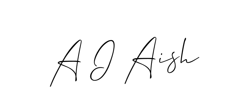How to make A I Aish signature? Allison_Script is a professional autograph style. Create handwritten signature for A I Aish name. A I Aish signature style 2 images and pictures png