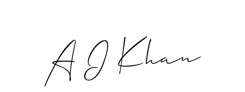 A I Khan stylish signature style. Best Handwritten Sign (Allison_Script) for my name. Handwritten Signature Collection Ideas for my name A I Khan. A I Khan signature style 2 images and pictures png
