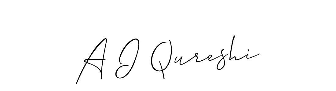 You should practise on your own different ways (Allison_Script) to write your name (A I Qureshi) in signature. don't let someone else do it for you. A I Qureshi signature style 2 images and pictures png
