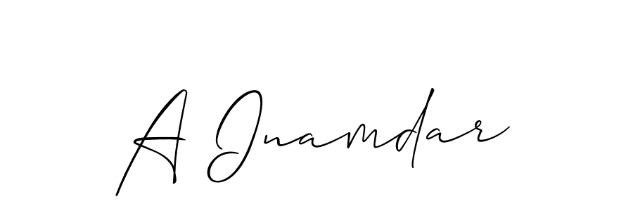 This is the best signature style for the A Inamdar name. Also you like these signature font (Allison_Script). Mix name signature. A Inamdar signature style 2 images and pictures png