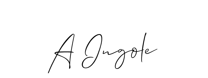 How to Draw A Ingole signature style? Allison_Script is a latest design signature styles for name A Ingole. A Ingole signature style 2 images and pictures png