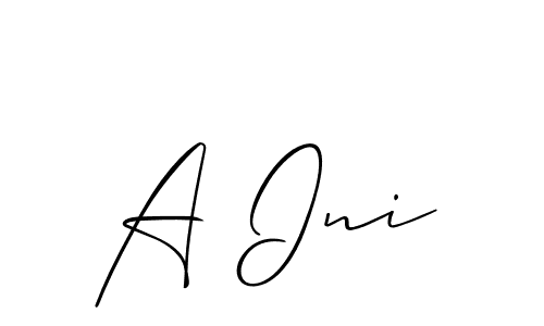 Also You can easily find your signature by using the search form. We will create A Ini name handwritten signature images for you free of cost using Allison_Script sign style. A Ini signature style 2 images and pictures png