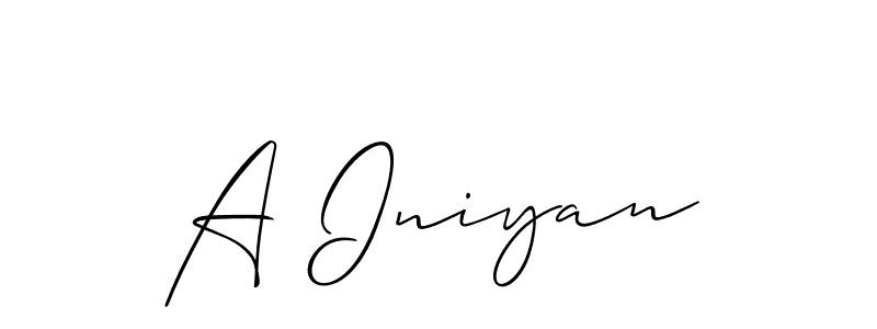 Once you've used our free online signature maker to create your best signature Allison_Script style, it's time to enjoy all of the benefits that A Iniyan name signing documents. A Iniyan signature style 2 images and pictures png