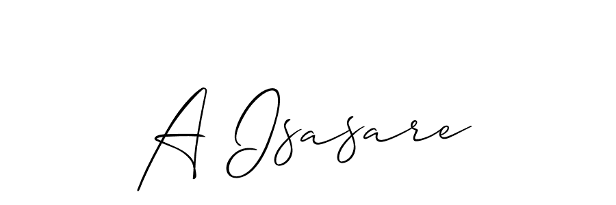 Make a beautiful signature design for name A Isasare. With this signature (Allison_Script) style, you can create a handwritten signature for free. A Isasare signature style 2 images and pictures png