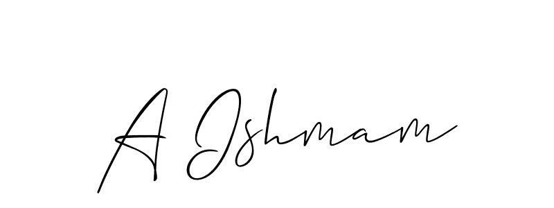 How to Draw A Ishmam signature style? Allison_Script is a latest design signature styles for name A Ishmam. A Ishmam signature style 2 images and pictures png