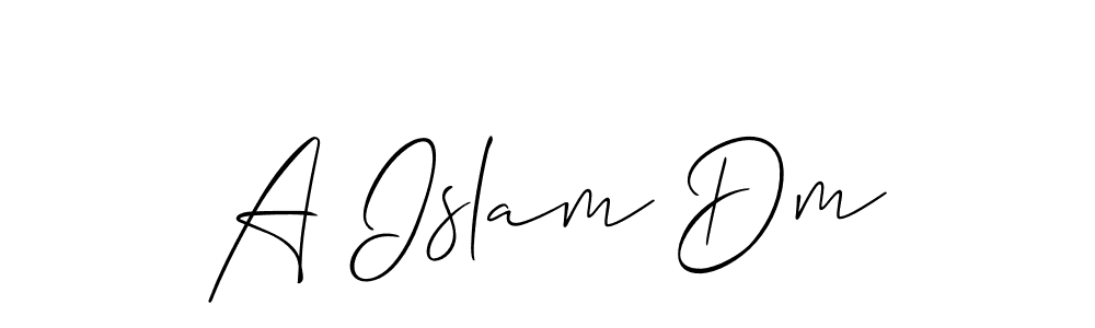 Check out images of Autograph of A Islam Dm name. Actor A Islam Dm Signature Style. Allison_Script is a professional sign style online. A Islam Dm signature style 2 images and pictures png