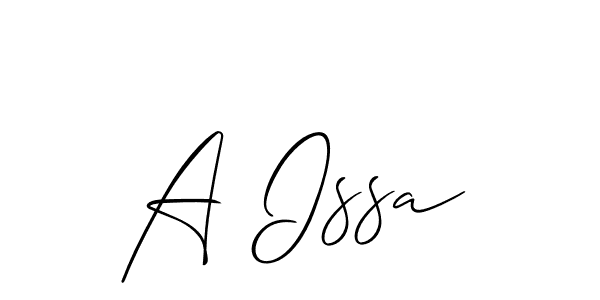 if you are searching for the best signature style for your name A Issa. so please give up your signature search. here we have designed multiple signature styles  using Allison_Script. A Issa signature style 2 images and pictures png