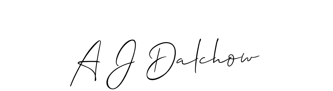 Allison_Script is a professional signature style that is perfect for those who want to add a touch of class to their signature. It is also a great choice for those who want to make their signature more unique. Get A J Dalchow name to fancy signature for free. A J Dalchow signature style 2 images and pictures png