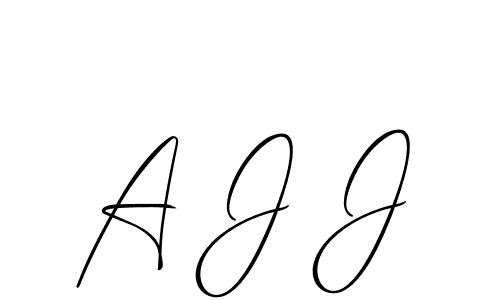 You should practise on your own different ways (Allison_Script) to write your name (A J J) in signature. don't let someone else do it for you. A J J signature style 2 images and pictures png