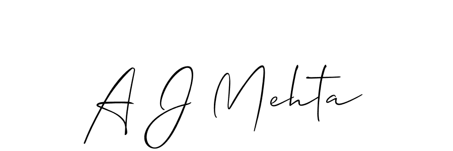 How to make A J Mehta signature? Allison_Script is a professional autograph style. Create handwritten signature for A J Mehta name. A J Mehta signature style 2 images and pictures png