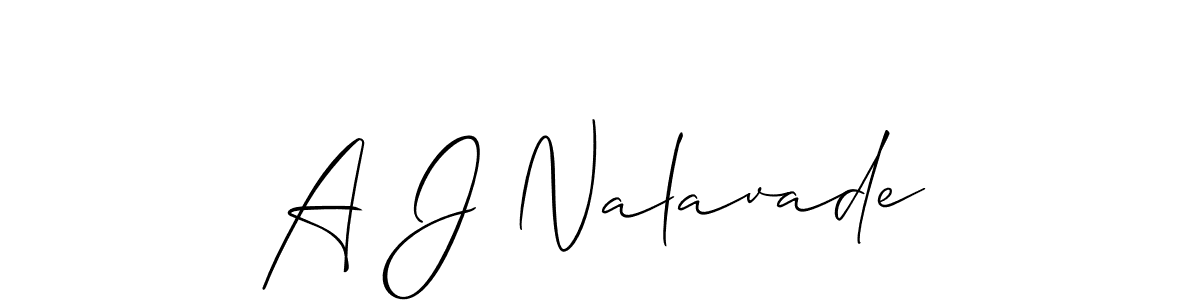 Similarly Allison_Script is the best handwritten signature design. Signature creator online .You can use it as an online autograph creator for name A J Nalavade. A J Nalavade signature style 2 images and pictures png