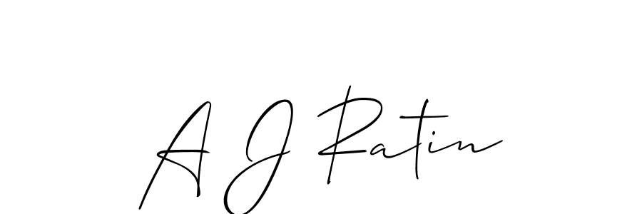 if you are searching for the best signature style for your name A J Ratin. so please give up your signature search. here we have designed multiple signature styles  using Allison_Script. A J Ratin signature style 2 images and pictures png
