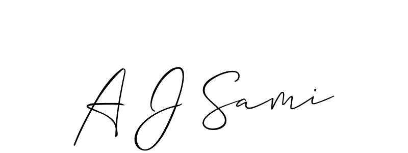 You should practise on your own different ways (Allison_Script) to write your name (A J Sami) in signature. don't let someone else do it for you. A J Sami signature style 2 images and pictures png