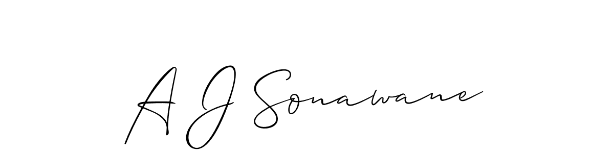 if you are searching for the best signature style for your name A J Sonawane. so please give up your signature search. here we have designed multiple signature styles  using Allison_Script. A J Sonawane signature style 2 images and pictures png
