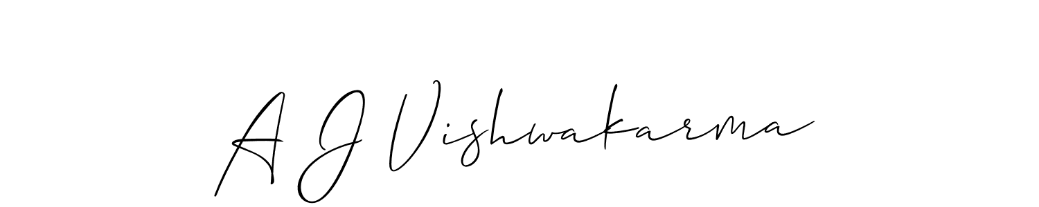 if you are searching for the best signature style for your name A J Vishwakarma. so please give up your signature search. here we have designed multiple signature styles  using Allison_Script. A J Vishwakarma signature style 2 images and pictures png