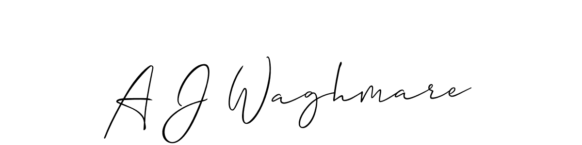 Create a beautiful signature design for name A J Waghmare. With this signature (Allison_Script) fonts, you can make a handwritten signature for free. A J Waghmare signature style 2 images and pictures png