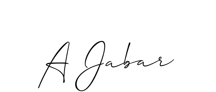 Here are the top 10 professional signature styles for the name A Jabar. These are the best autograph styles you can use for your name. A Jabar signature style 2 images and pictures png