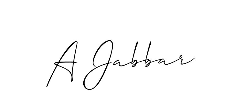 Also we have A Jabbar name is the best signature style. Create professional handwritten signature collection using Allison_Script autograph style. A Jabbar signature style 2 images and pictures png