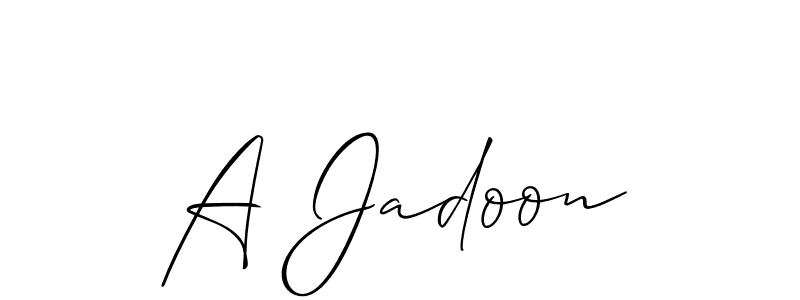 Here are the top 10 professional signature styles for the name A Jadoon. These are the best autograph styles you can use for your name. A Jadoon signature style 2 images and pictures png