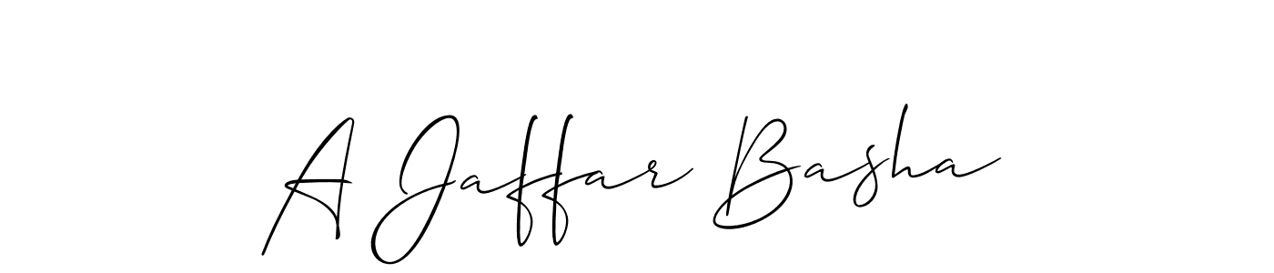 How to Draw A Jaffar Basha signature style? Allison_Script is a latest design signature styles for name A Jaffar Basha. A Jaffar Basha signature style 2 images and pictures png