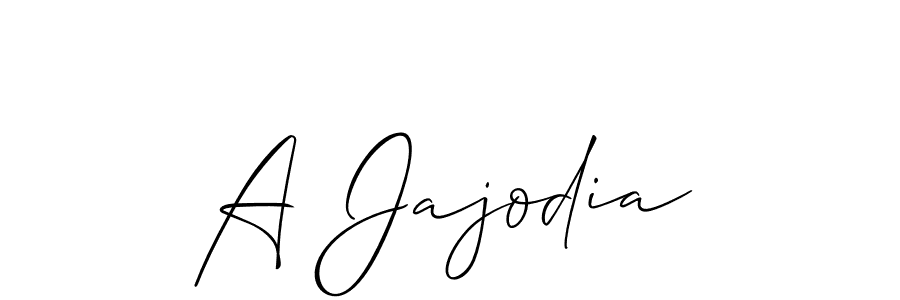 How to make A Jajodia signature? Allison_Script is a professional autograph style. Create handwritten signature for A Jajodia name. A Jajodia signature style 2 images and pictures png