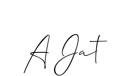Also You can easily find your signature by using the search form. We will create A Jat name handwritten signature images for you free of cost using Allison_Script sign style. A Jat signature style 2 images and pictures png