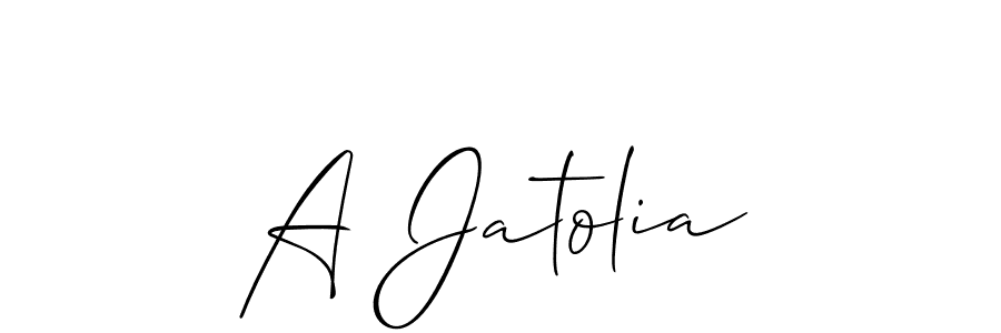 You can use this online signature creator to create a handwritten signature for the name A Jatolia. This is the best online autograph maker. A Jatolia signature style 2 images and pictures png