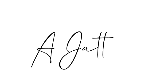 It looks lik you need a new signature style for name A Jatt. Design unique handwritten (Allison_Script) signature with our free signature maker in just a few clicks. A Jatt signature style 2 images and pictures png