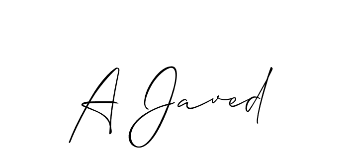 Best and Professional Signature Style for A Javed. Allison_Script Best Signature Style Collection. A Javed signature style 2 images and pictures png