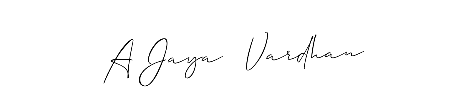 if you are searching for the best signature style for your name A Jaya   Vardhan. so please give up your signature search. here we have designed multiple signature styles  using Allison_Script. A Jaya   Vardhan signature style 2 images and pictures png