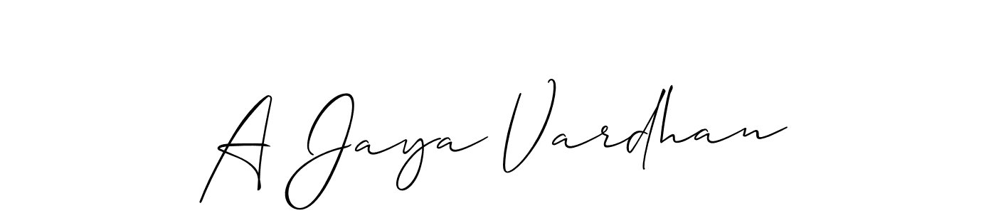 Make a beautiful signature design for name A Jaya Vardhan. With this signature (Allison_Script) style, you can create a handwritten signature for free. A Jaya Vardhan signature style 2 images and pictures png