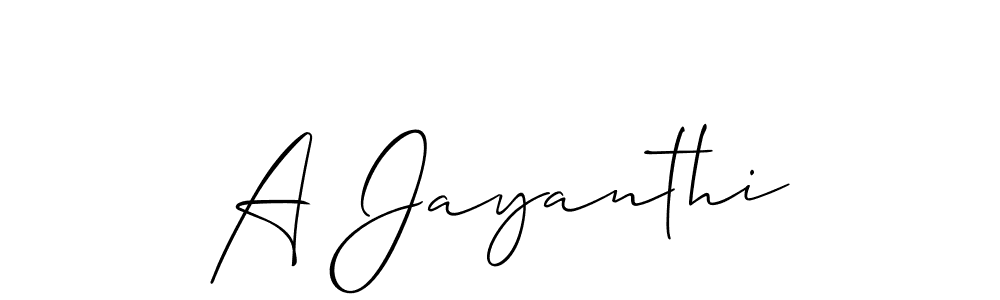How to make A Jayanthi name signature. Use Allison_Script style for creating short signs online. This is the latest handwritten sign. A Jayanthi signature style 2 images and pictures png