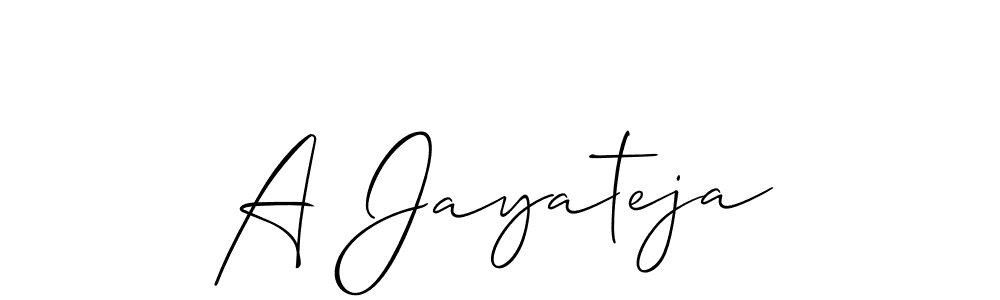 Make a short A Jayateja signature style. Manage your documents anywhere anytime using Allison_Script. Create and add eSignatures, submit forms, share and send files easily. A Jayateja signature style 2 images and pictures png