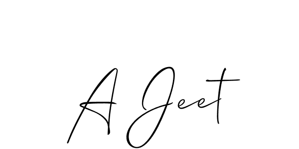 Here are the top 10 professional signature styles for the name A Jeet. These are the best autograph styles you can use for your name. A Jeet signature style 2 images and pictures png