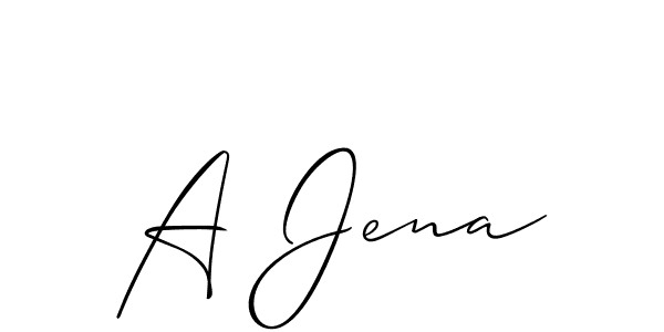 Make a beautiful signature design for name A Jena. With this signature (Allison_Script) style, you can create a handwritten signature for free. A Jena signature style 2 images and pictures png