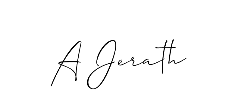 Similarly Allison_Script is the best handwritten signature design. Signature creator online .You can use it as an online autograph creator for name A Jerath. A Jerath signature style 2 images and pictures png