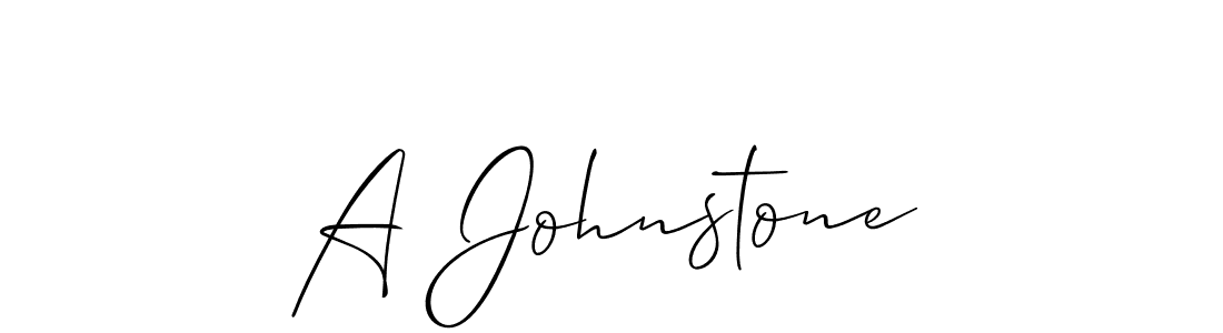 Make a beautiful signature design for name A Johnstone. With this signature (Allison_Script) style, you can create a handwritten signature for free. A Johnstone signature style 2 images and pictures png