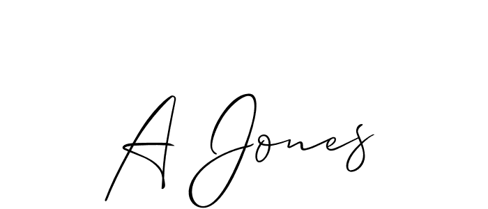 The best way (Allison_Script) to make a short signature is to pick only two or three words in your name. The name A Jones include a total of six letters. For converting this name. A Jones signature style 2 images and pictures png