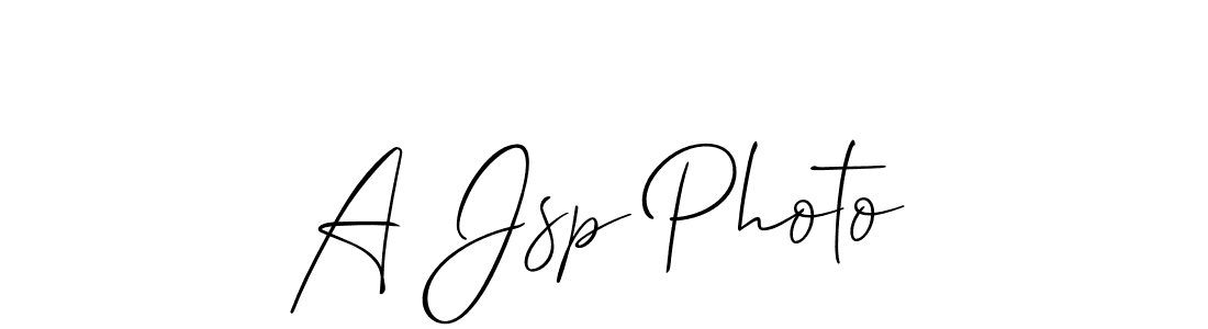 Make a beautiful signature design for name A Jsp Photo. With this signature (Allison_Script) style, you can create a handwritten signature for free. A Jsp Photo signature style 2 images and pictures png