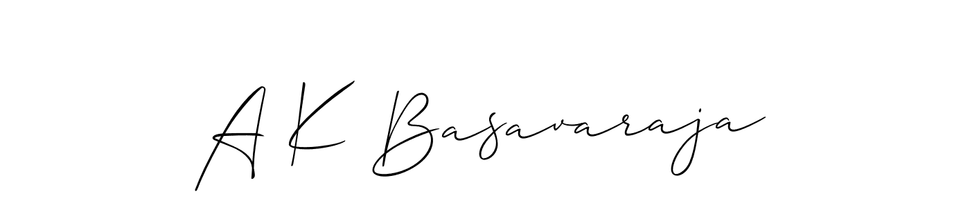 Make a beautiful signature design for name A K Basavaraja. With this signature (Allison_Script) style, you can create a handwritten signature for free. A K Basavaraja signature style 2 images and pictures png